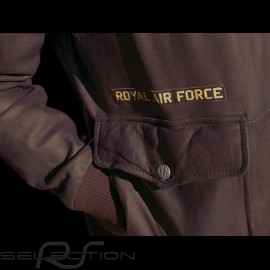 Royal Air Force Leather jacket Aviator style Britten Dark brown - men