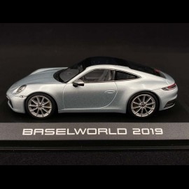 Porsche 911 Carrera S type 992 Baselworld 2019 dolomitsilber 1/43 Minichamps 4046901233648