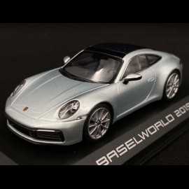 Porsche 911 Carrera S type 992 Baselworld 2019 dolomite silver 1/43 Minichamps 4046901233648