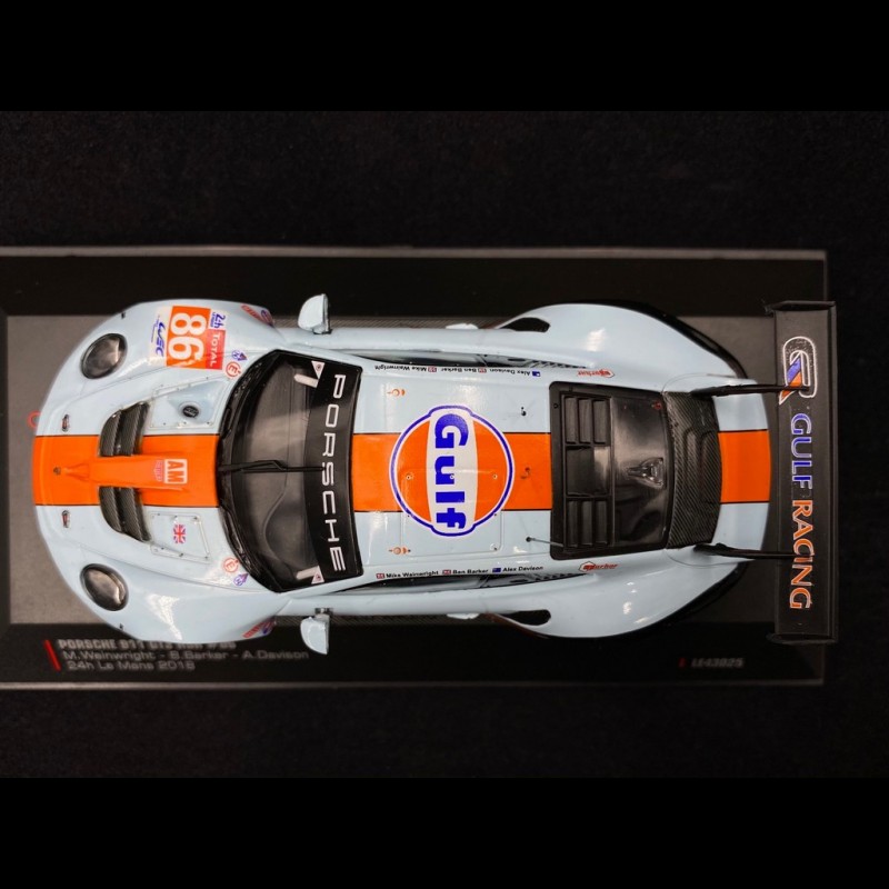 Miniature Spark Porsche 911 RSR (991) - Gulf Racing Le Mans 2017 - 1/43