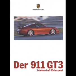 Porsche Brochure Der 911 type 996 GT3 Leidenschaft Motorsport 02/1999 in german WVK16261099