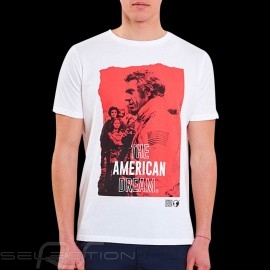 Steve McQueen T-shirt Le Mans American dream White - Men