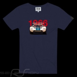 Ford GT40 Le Mans 1966 T-Shirt Racing is life Marineblau - Herren