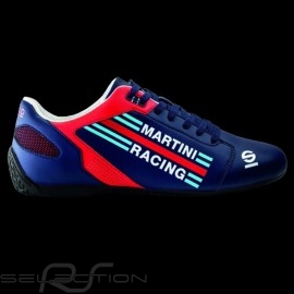 Driving shoes Sparco Sport sneaker Martini Racing Navy blue / red Leather - men