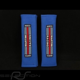 Pair of Martini Racing seat belt pads Azure blue Sparco 01098S3MR