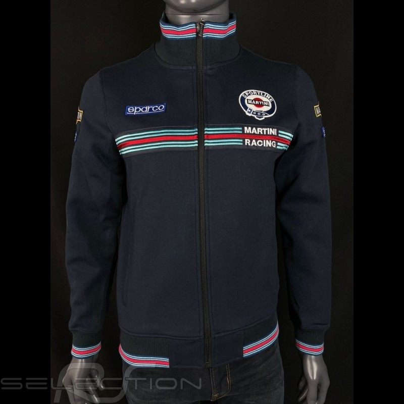 Martini Racing  Jacke Fullzip Sweatshirt Marineblau Sparco 01278MR