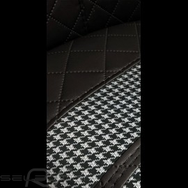 Tub chair Racing Inside n° 70 black / white / pépita fabric