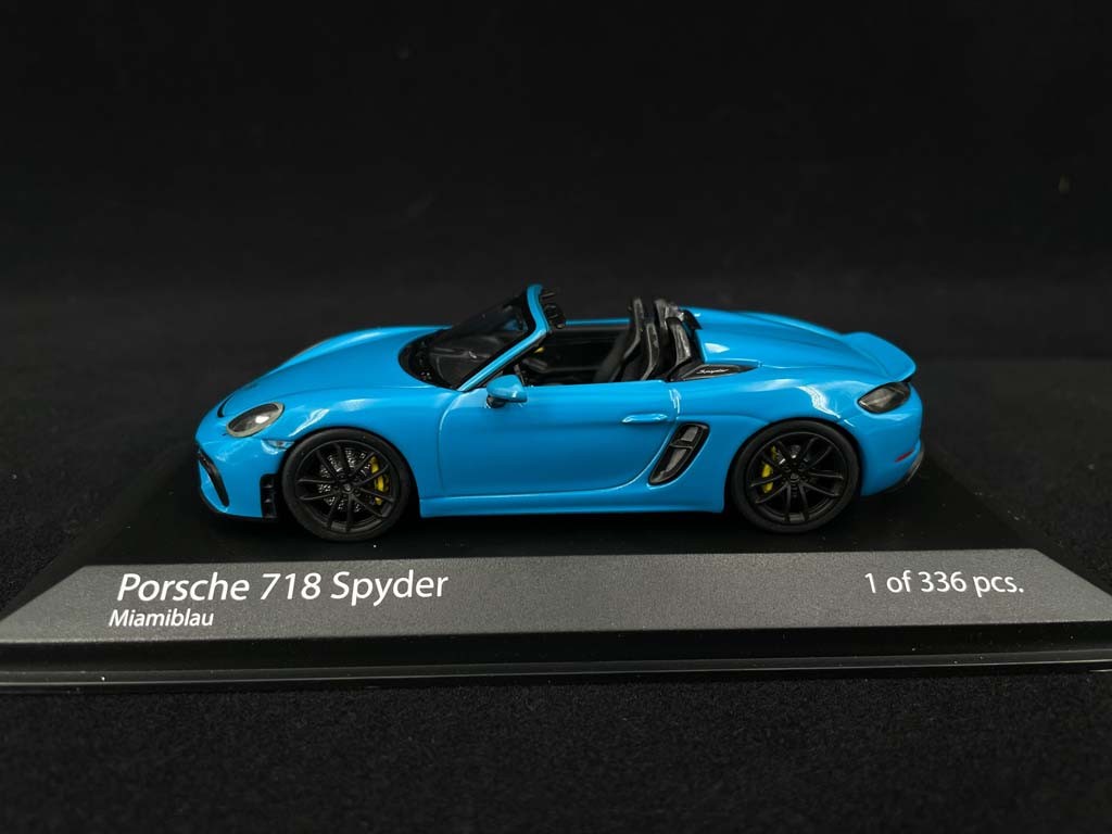 Porsche 718 Boxster Spyder type 982 2020 Miamiblau 1/43 Minichamps  410067700 - Elfershop