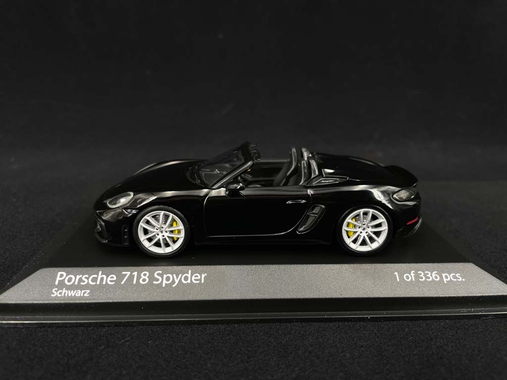 Porsche 718 Boxster Spyder type 982 2020 Black 1/43 Minichamps