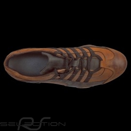 Sneaker / Basket Schuhe Rennfahrer Design Cognac Braun - Herren