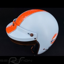 Gulf Helmet Vintage Racing Oil Company blue / orange