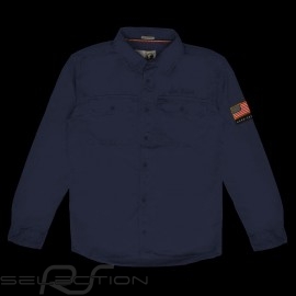Steve McQueen shirt US army Navy blue - Men