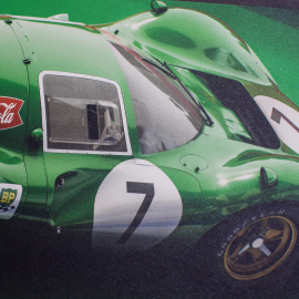 Poster Ferrari 412P Green Kyalami 9 hour 1967 Limited Edition