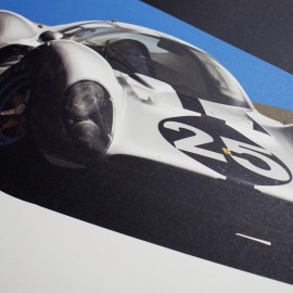 Poster Ferrari 412P Red 24 hours of Daytona 1967 Limited Edition