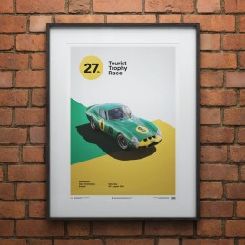 Ferrari Poster 250 GTO Grün Goodwood 1962 Limitierte Auflage