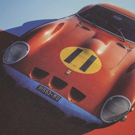 Ferrari Poster 250 GTO Grün Goodwood 1962 Limitierte Auflage