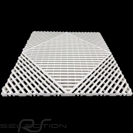 Garage floor tiles White RAL9010 Quality-Price - 15 years warranty - Set of 6 tiles of 40 x 40 cm