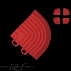 Schräger Geländeranschlusswinkel für Garagenplatten - Farbe Rot RAL3020 - 4er-Satz