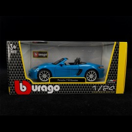 Porsche 718 Boxster 982 2017 Miami Blue 1/24 Bburago 21087B