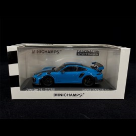 Porsche 911 GT2 RS Type 991 Weissach 2018 Blue Turquoise Black 1/43 Minichamps 413067234