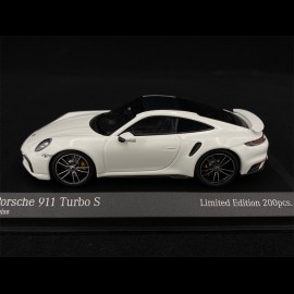 Porsche 911 Turbo S Type 992 2020 Weiß Silber 1/43 Minichamps 413069476 - Exklusivmodell