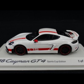 Porsche 718 Cayman GT4 Sports Cup Edition white / red 1/43 Minichamps WAP0204140LEXC