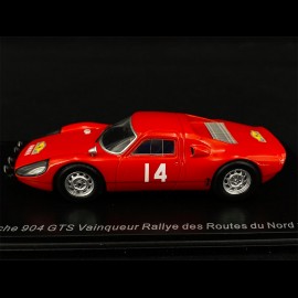 Porsche 904 GTS n° 14 Winner Routes du Nord Rally 1965 1/43 Spark SF164