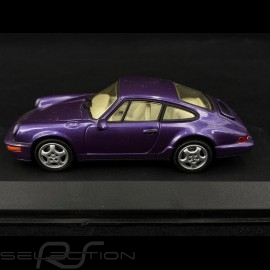 Porsche 911 Carrera 2/4 type 964 1992 metallic purple 1/43 Minichamps MIN062122