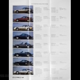 Porsche Broschüre Modellreihe Porsche 1985 Plakat  Faltblatt in Englisch WVK131010