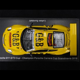 Porsche 911 GT3 Cup n° 2 Winner Carrera Cup Scandinavia 2018 1/43 Spark S8501