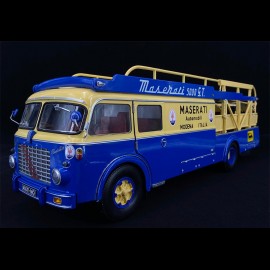 Fiat 642 RN2 Bartoletti Maserati 250F Renntransporter 1957 blau / gelb 1/18 CMR CMR141