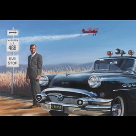 Porsche 550 James Dean Cary Grant original drawing by Benjamin Freudenthal