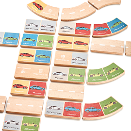 Porsche Dominostein Set aus Holz mehrfarbig WAP0400030NDOM