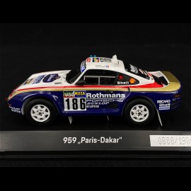 Porsche 959 n° 186 Sieger Rallye Paris - Dakar 1986 Rothmans 1/43 Spark WAP0209590NRLL