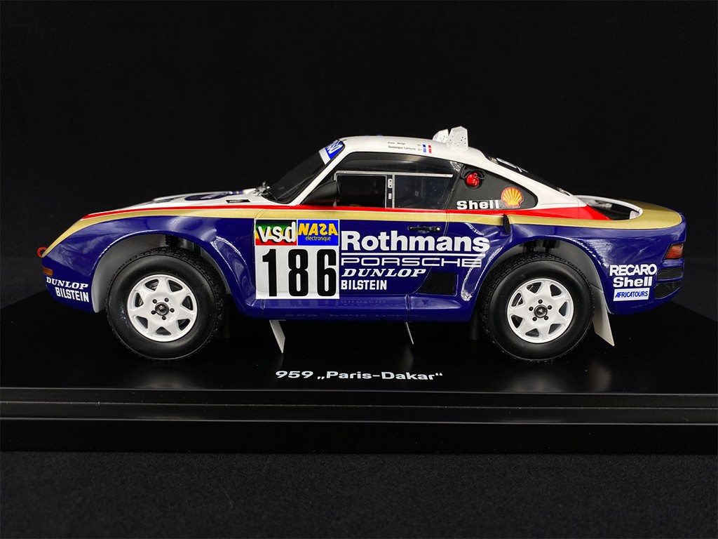 Porsche 959 n° 186 Winner Rally Paris - Dakar 1986 Rothmans 1/18