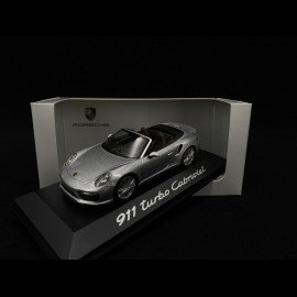 Porsche 991 Turbo Cabriolet grey 1/43 Herpa WAP0201300G