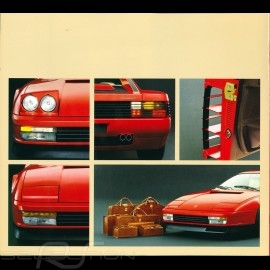 Ferrari Broschüre Testarossa von 1984 bis 1989 in Italienisch Englisch Französisch ﻿Deutsch ﻿1﻿5M/10/84