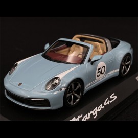 Porsche 911 / 992 Targa 4S n° 50 Meissen Blau Heritage Edition 1/43 Minichamps WAP0209110NTRG
