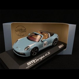 Porsche 911 / 992 Targa 4S n° 50 Meissen Blau Heritage Edition 1/43 Minichamps WAP0209110NTRG