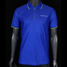 Porsche polo shirt Sport Collection Cobalt Blue / Green WAP545H - men