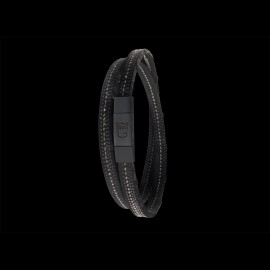 Armband MONGRIP Monza Rhodium-Silber-Mattschwarz-Finish GT-Reifenkordel