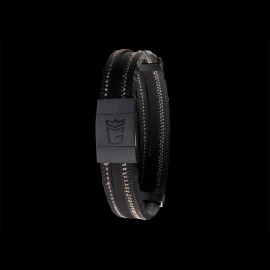 Bracelet MONGRIP Daytona matte black Rhodium silver finish GT-Tire Cord