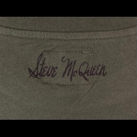 Steve McQueen T-shirt Moto Stay cool be a hero Khaki Green Hero Seven - men