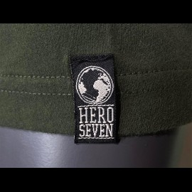 Steve McQueen T-shirt Moto Stay cool be a hero Khaki Green Hero Seven - men