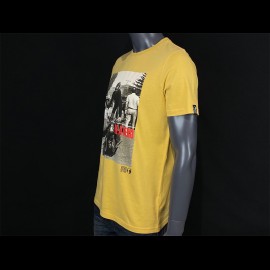 Steve McQueen T-shirt Moto Stay cool be a hero Yellow Hero Seven - men