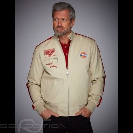 Gulf  Jacket Michael Delaney / Steve McQueen Le Mans Cotton Beige - men