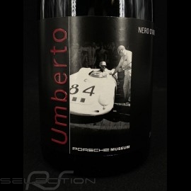 Bottle of red wine Umberto Porsche Museum Terre Siciliane Nero d'Avola 2018
