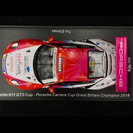 Porsche 911 Type 991 GT3 Cup Winner Carrera Cup Great Britain 2018 1/43 Spark UK004