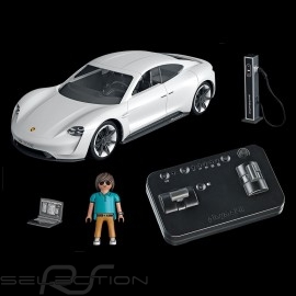 Porsche Mission E weiß mit Rex Dasher Charakter Playmobil 70078