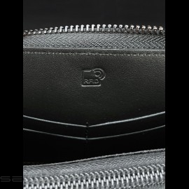 Porsche Geldbörse Damen Metallwappen Schwarz Leder WAP0300210NGBD